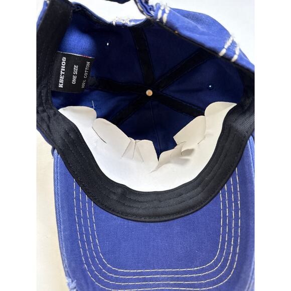 NWT Rockstar Distressed Blue Baseball Ball Cap Hat Unisex Sz OS Adjustable Soft - Picture 6 of 7